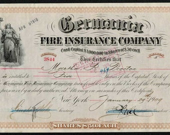 Germania Fire Insurance Company - Early 1900s