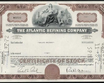 The Atlantic Refining Co Stock Certificate 1966 - Standard Oil