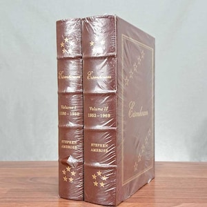 Eisenhower by Stephen Ambrose - Easton Press - 2 Vol Set - Mint - Dwight D Eisenhower Biography