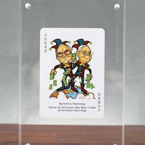 Warren Buffett & Charlie Munger Joker Card Display - Berkshire Hathaway