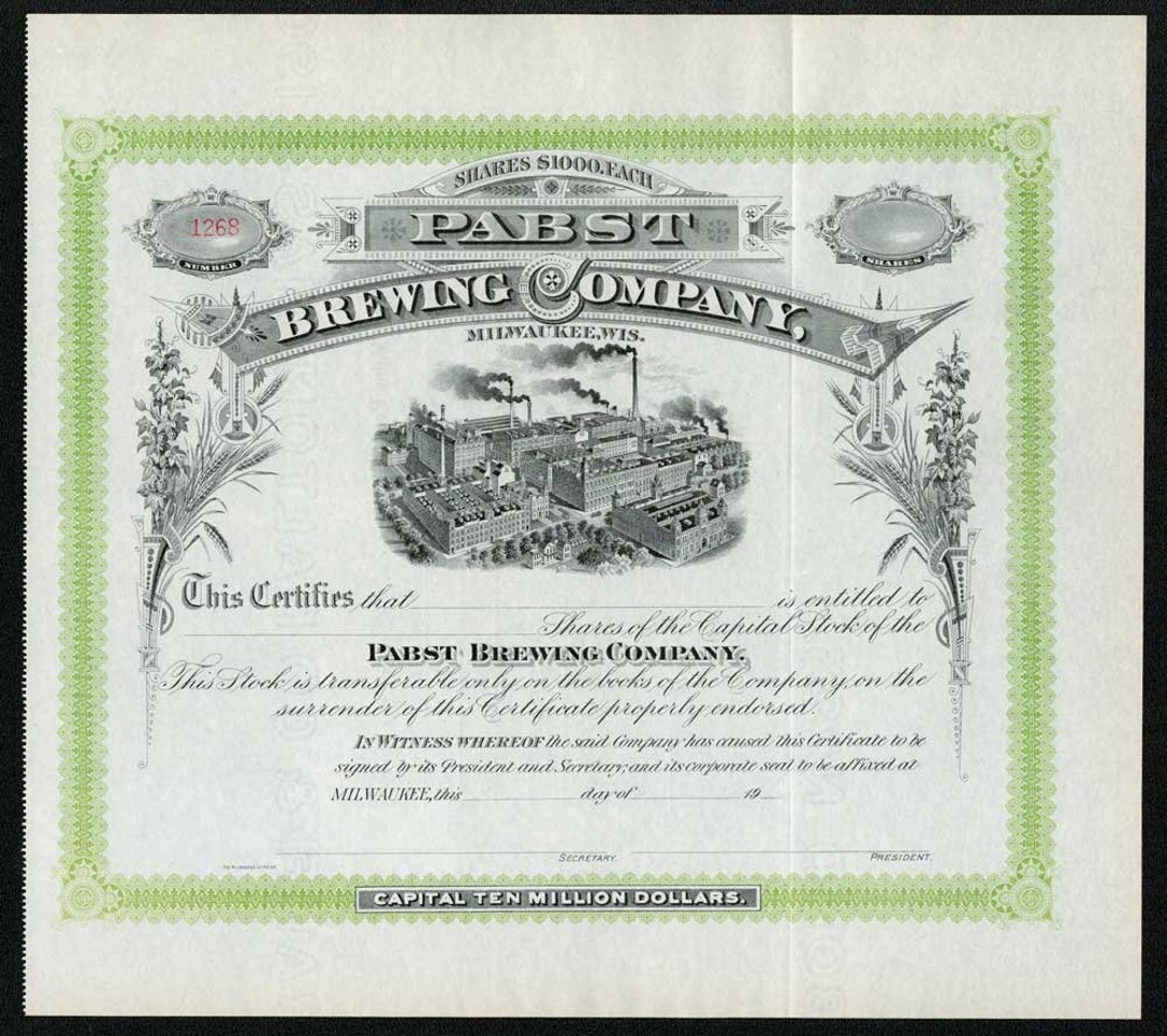 Tiffany & Company, Unique Stock Certificate Model From 1969.