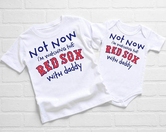 Watching With Daddy Boston Red Sox Kids Toddler T-Shirt