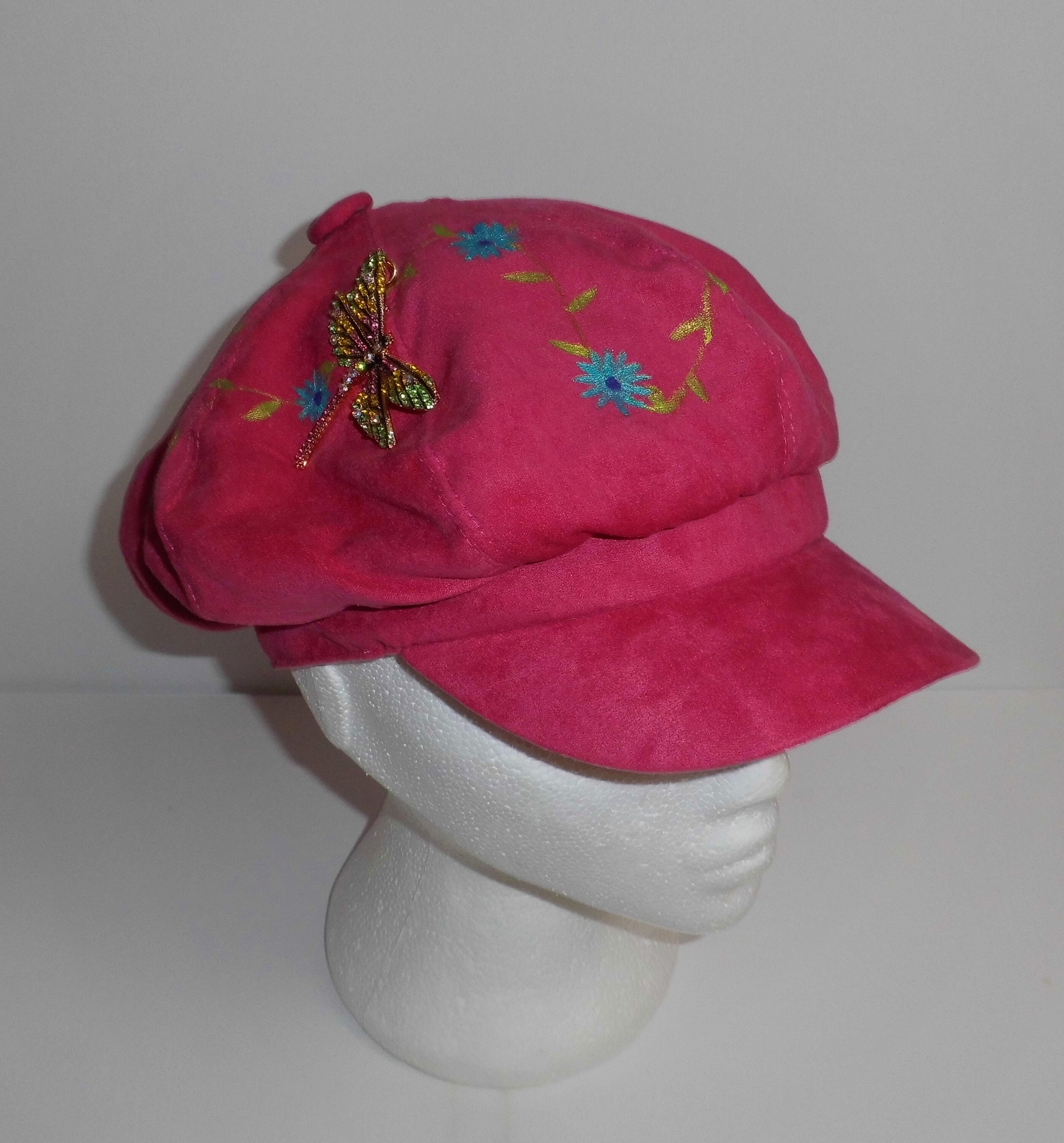 Pink Baker boy Cap / Festival Hat. Lightweight Suedefeel. Etsy