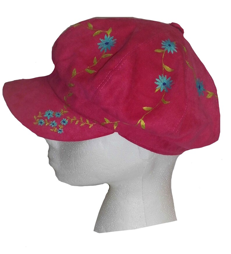 Pink Baker boy Cap / Festival Hat. Lightweight Suedefeel. Etsy