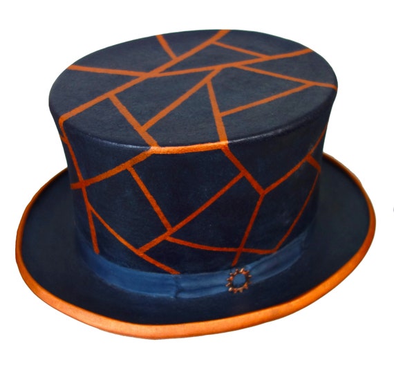 Unique OOAK Blue Painted Hat How to Paint A Fedora Hat | TikTok main image 3