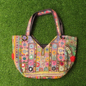 Women's Indian Rajasthani Jaipuri Traditional Banjara Handmade Ethnic Shoulder Bag Vintage Patchwork Handbag