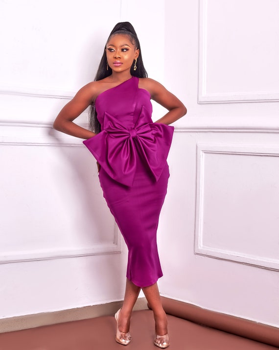 sexy purple gown