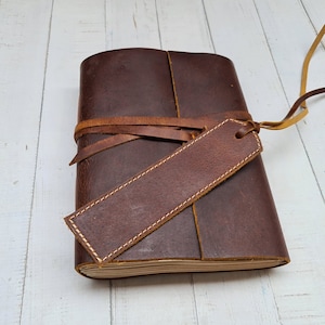 Leather journal, leather sketchbook, personal organizer,