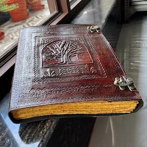 Tree of Life Extra Large Leather Journal family Notebook, Book Of Shadows, Vintage Look Notebook, Large Photo Albam Wedding Guet Book gift