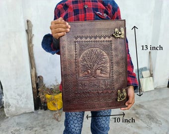 Extra large Leather Journal Personal notebook For Writing  Personalize Gift Christmas gift for him Anniversary gift birthday gift for friend