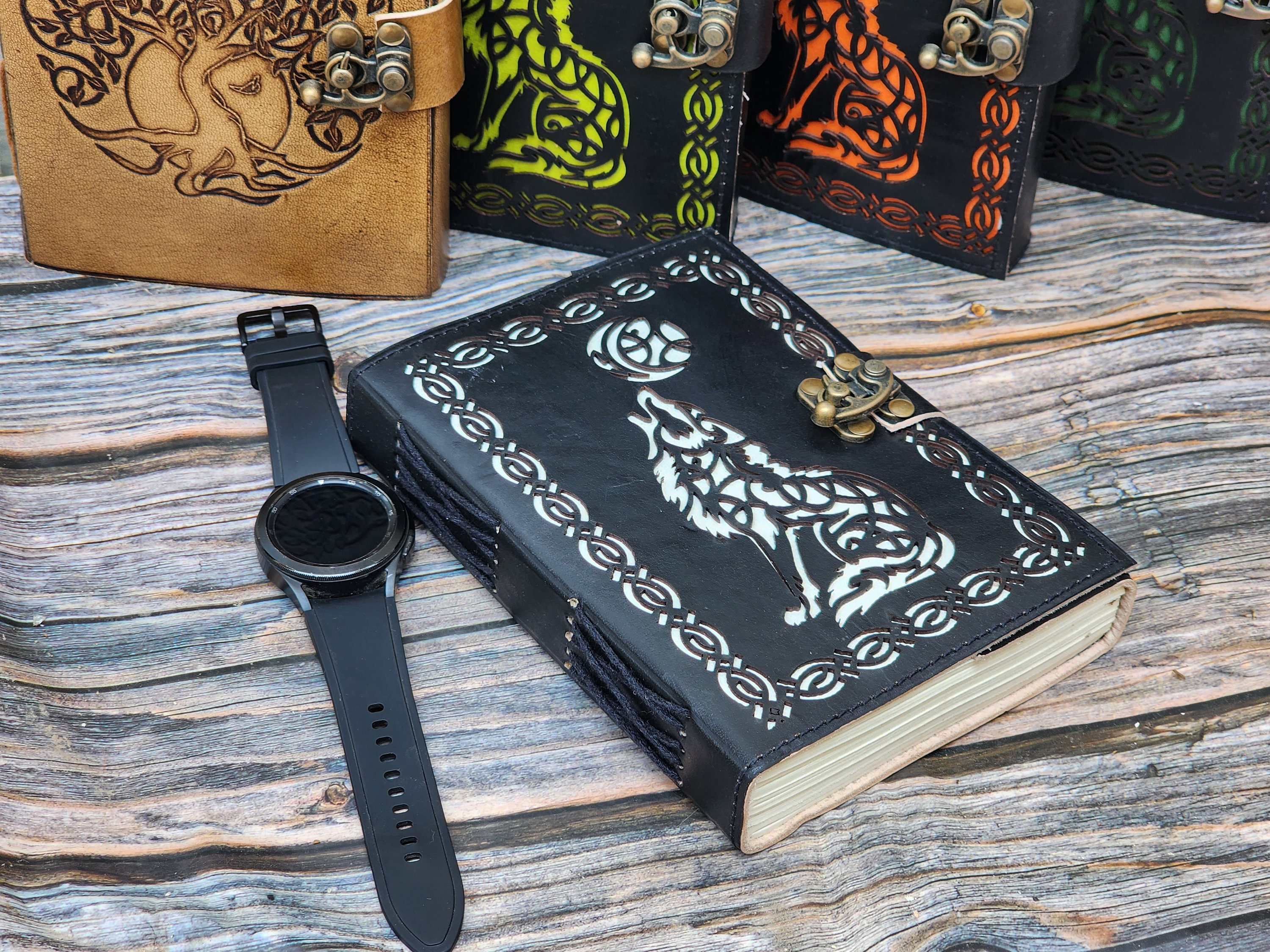 Diario De Cuero Vintage Con Papel De Borde Rústico Desgarrado Antiguo En Blanco - Cuaderno De Cuero Envejecido Perfecto Para Escribir, Libro De Sombras, Grimorio, Bocetos, Dibujos - 15x23 Cm