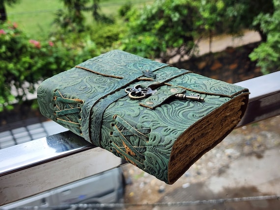 Creative Co-op - Leather Bound Journal with Embossed Tree