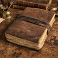 Extra Large Handmade Leather Journal - Personalized Vintage Bound Notebook - Grimoire, Writing Notebook, Rustic Deckle Edge Paper. product logo