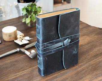 Personalized Leather Journal: Handmade Vintage Diary, Sketchbook, Travel Notebook