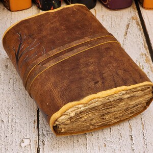 Tree of Life Leather Journal - Antique Handmade Deckle Edge Vintage ...