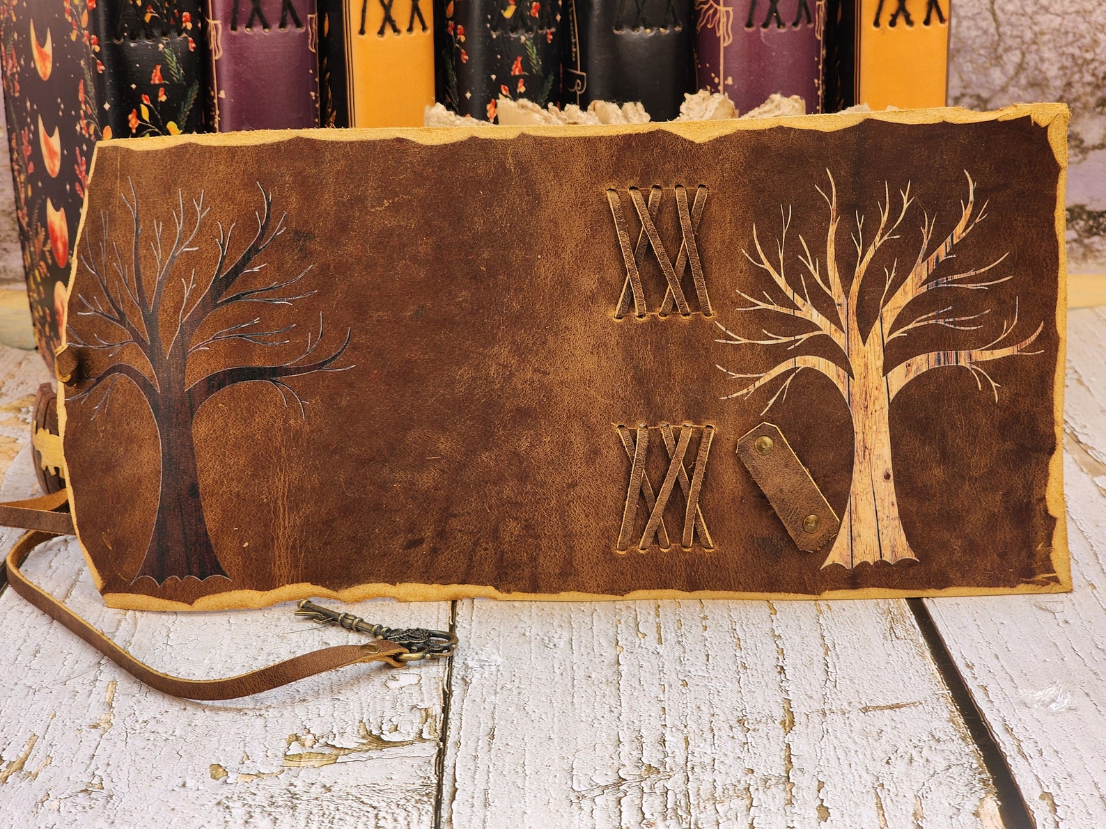 Tree of Life Leather Journal - Antique Handmade Deckle Edge Vintage ...