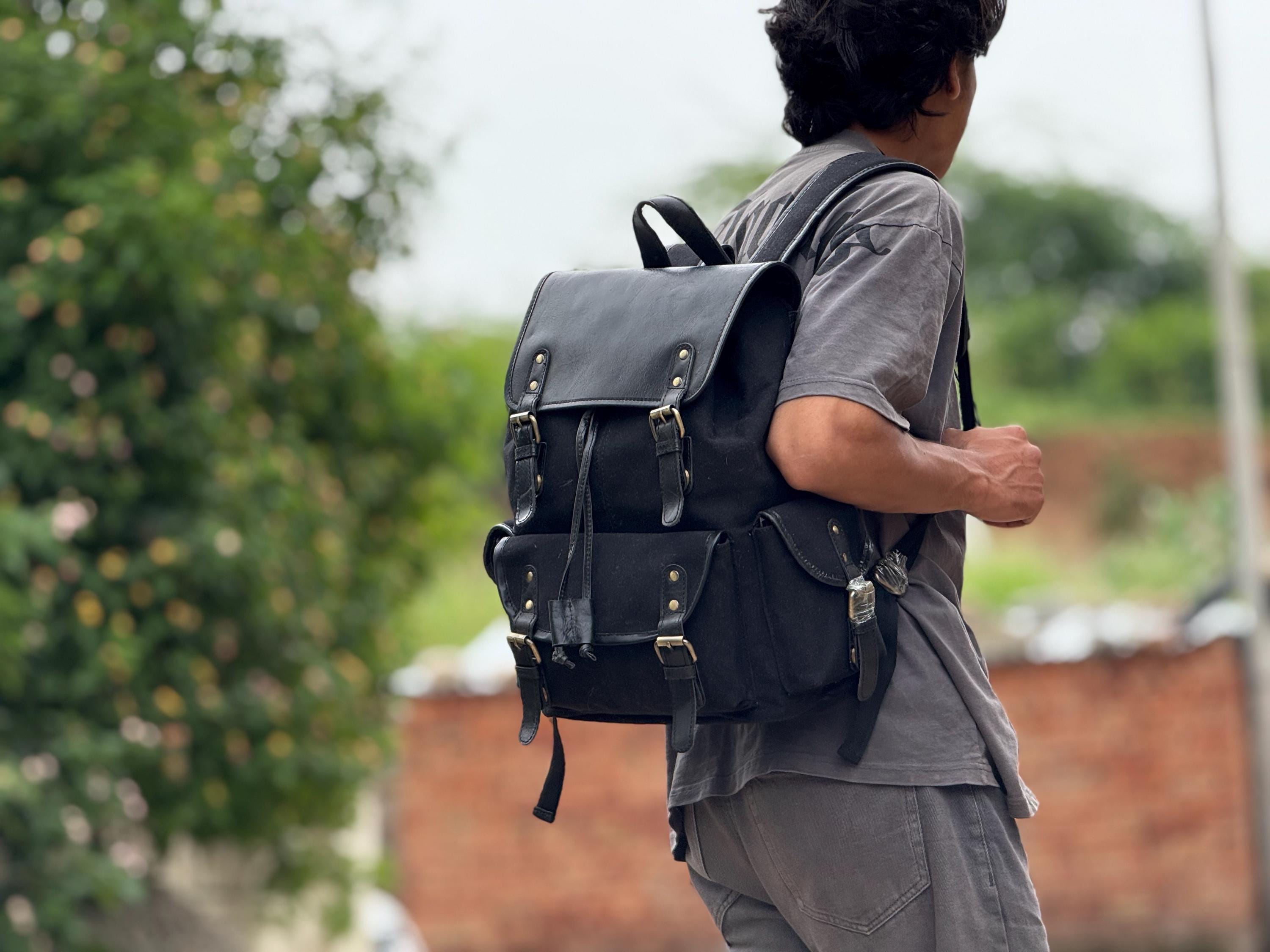 black leather backpack men Mariner Travel Chrome Finished Accessories Troubadour Generation Leather Backpack -