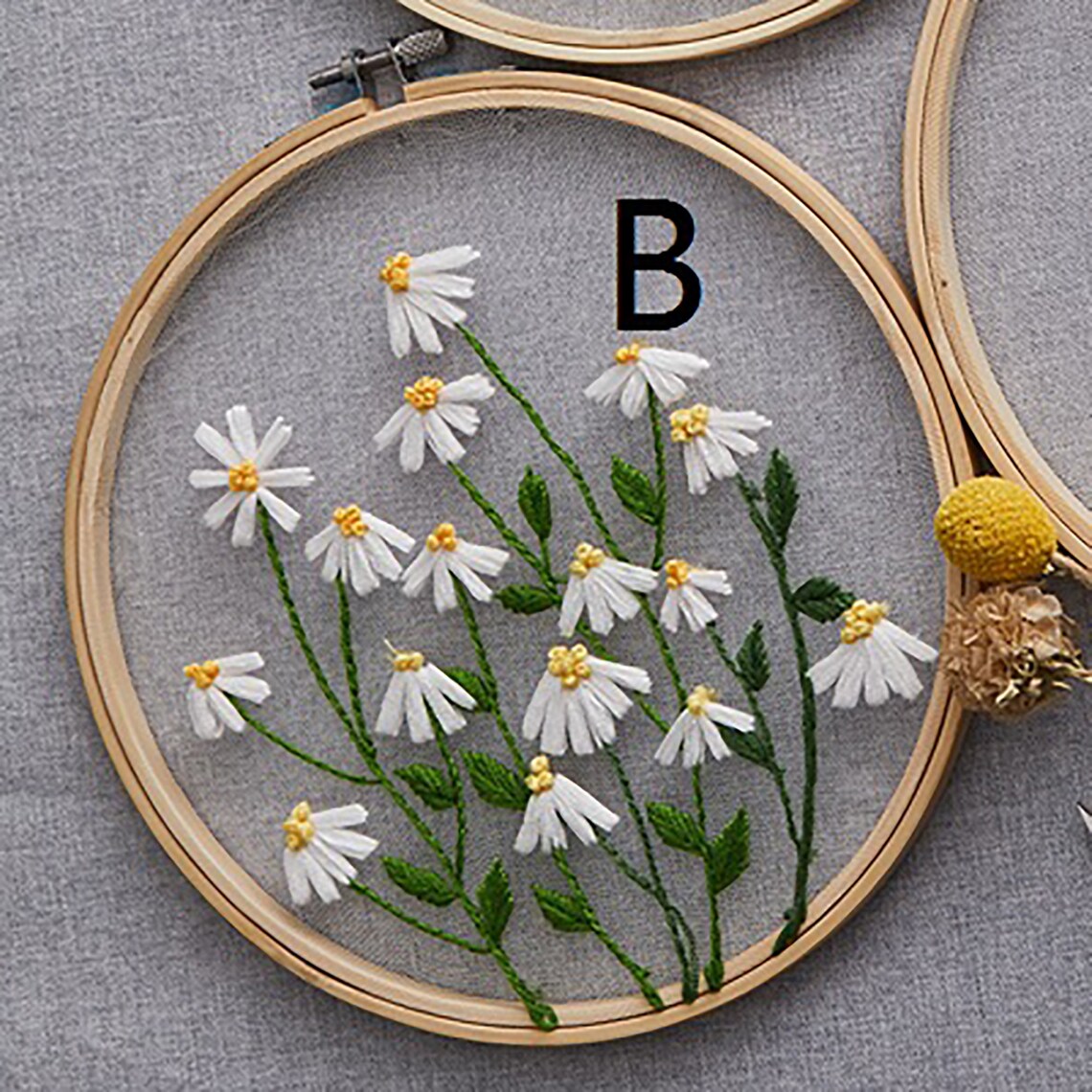 Modern Dandelion Pattern Hand Embroidery Full Kit Beginner ...