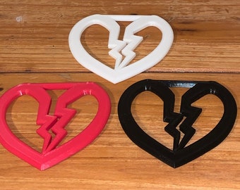 3D Printed Broken Heart - Etsy
