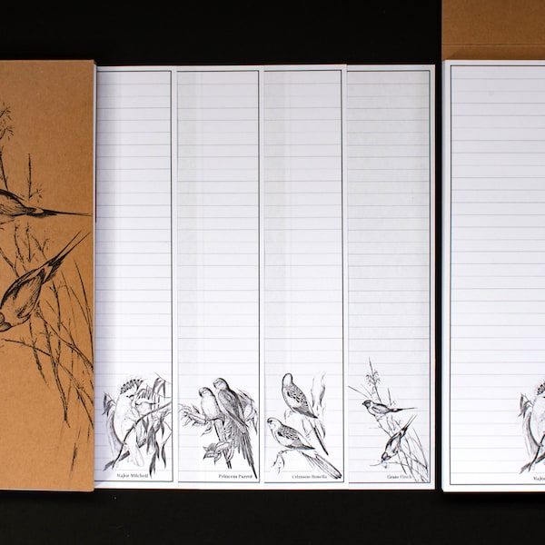 Australian Native Bird Note Pad: Recycled Paper Magnetic List Pad