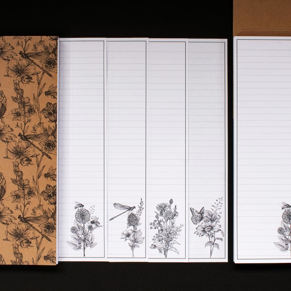 Insect & Wildflower Note Pad: Recycled Paper Shopping List
