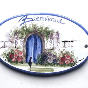 Personalized oval ceramic plaque to decorate your home