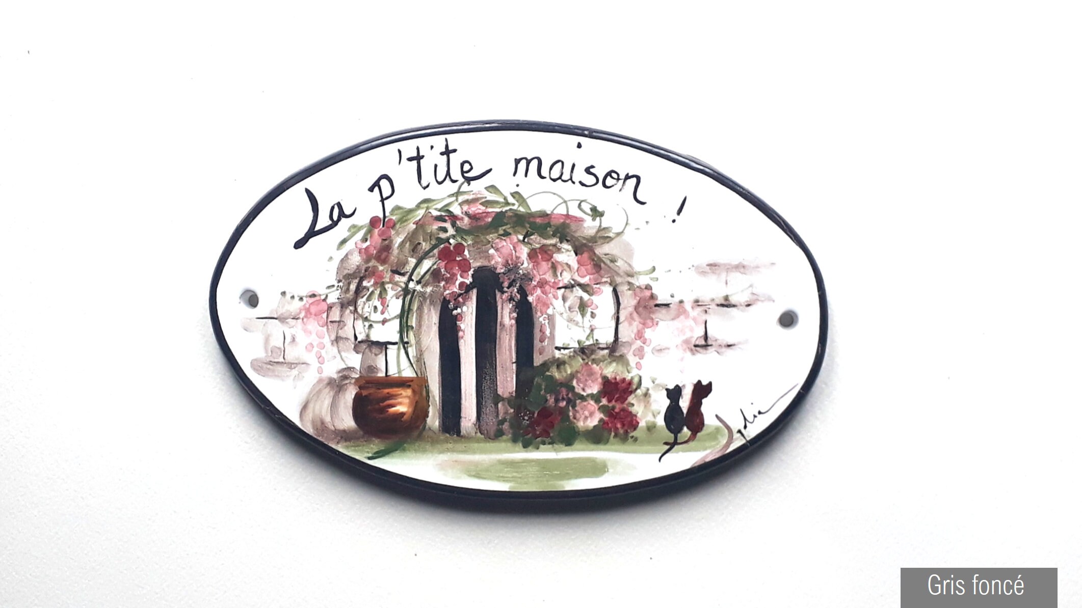 Plaque de Maison Ovale Personnalisable Pour L'extérieur La Maison, P'tite Maison