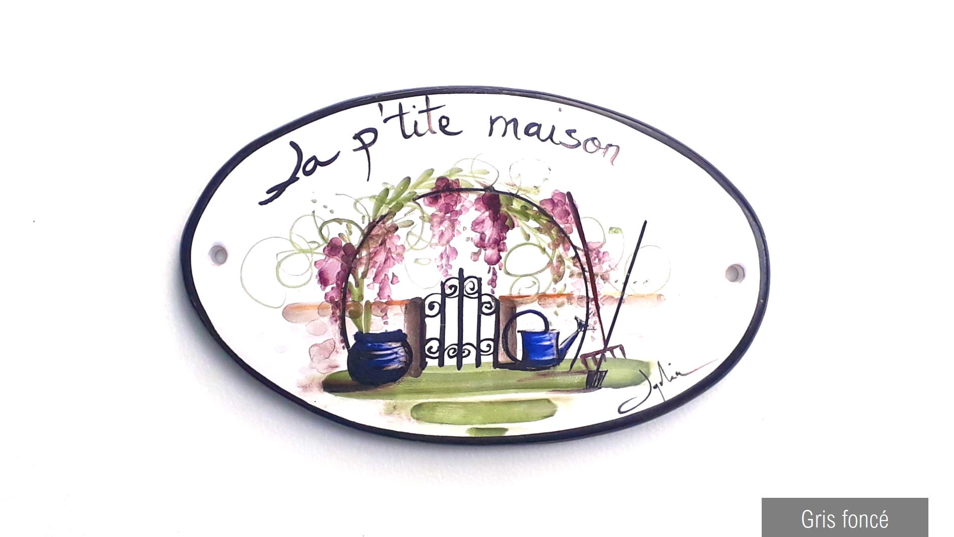 Plaque Ovale Personnalisée en Céramique Pour Décoration de Maison, La P'tite Maison