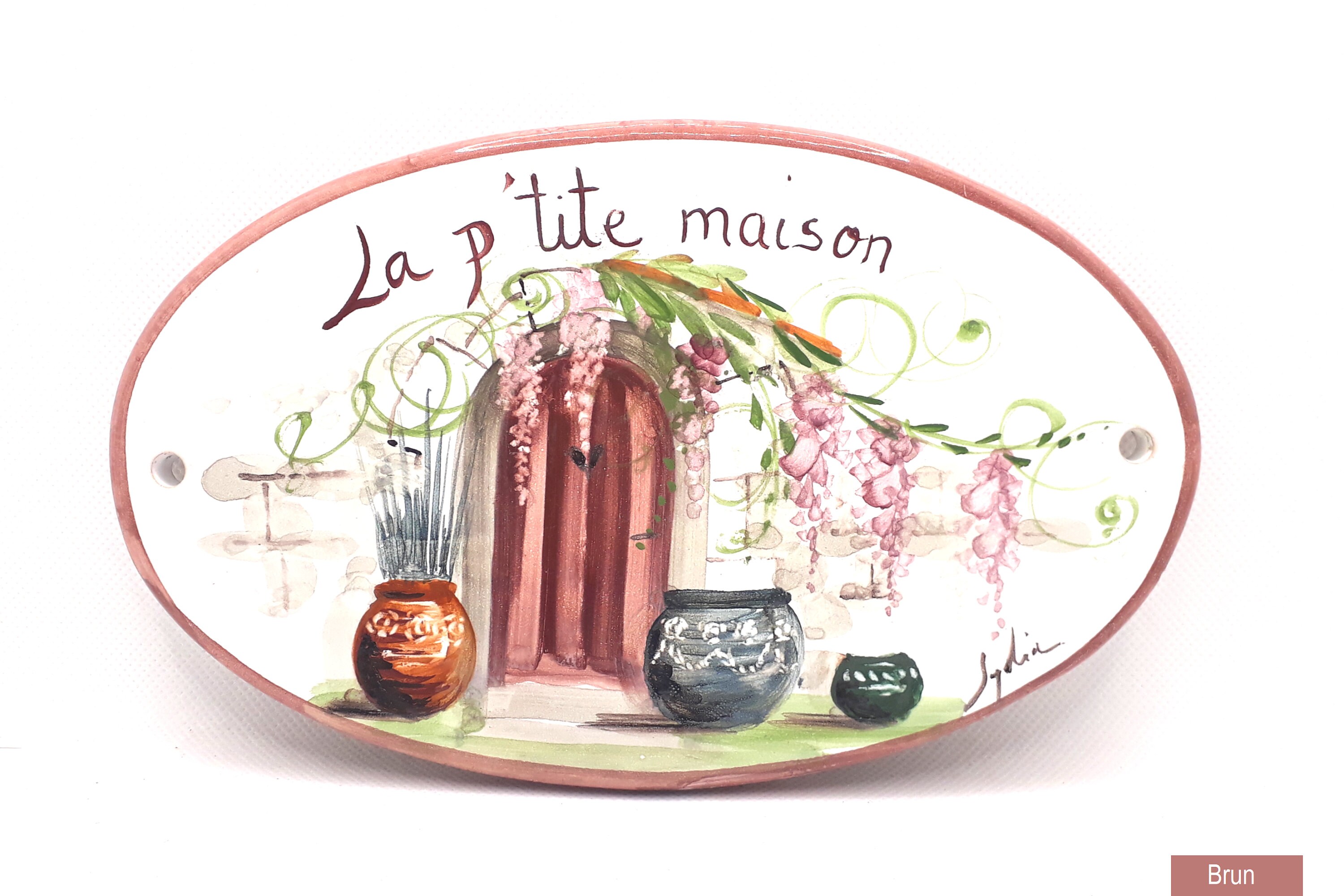 Plaque de Rue Ovale Personnalisée, La P'tite Maison