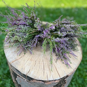 Bouquet of heather, dried purple flowers, bouquet of purple flowers, dried flowers, wedding decor, home decor, filler, rustic decor.