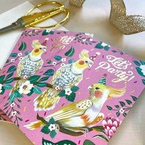 Laten we party Verjaardagskaart Stationery Wenskaart Door Christine De Carvalho afbeelding 5