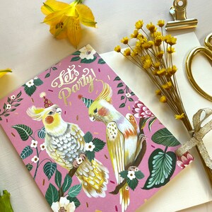 Laten we party Verjaardagskaart Stationery Wenskaart Door Christine De Carvalho afbeelding 6