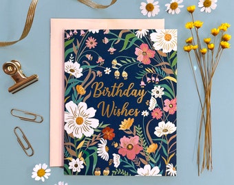 Wildflowers Birthday Card | Stationery  | Greeting Card | By Christine De Carvalho