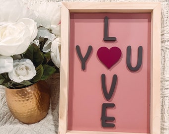 Valentine's Day Sign | Love Sign | Vday Decor | Valentines Day Decor | Wooden Sign