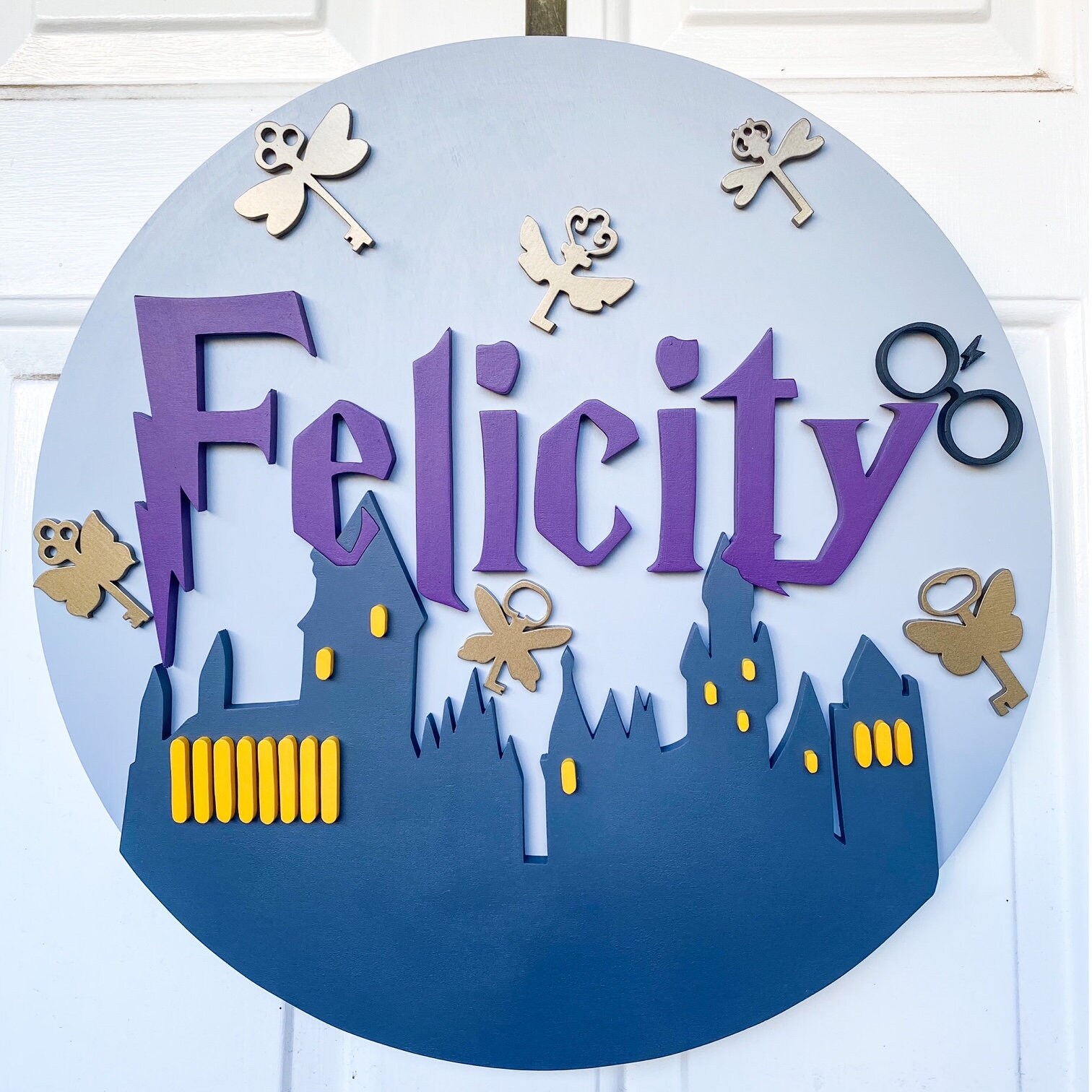 Harry Potter Wood Name Sign Custom Harry Potter Nursery Name Etsy