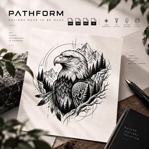 Bald Eagle Mountain SVG Vector