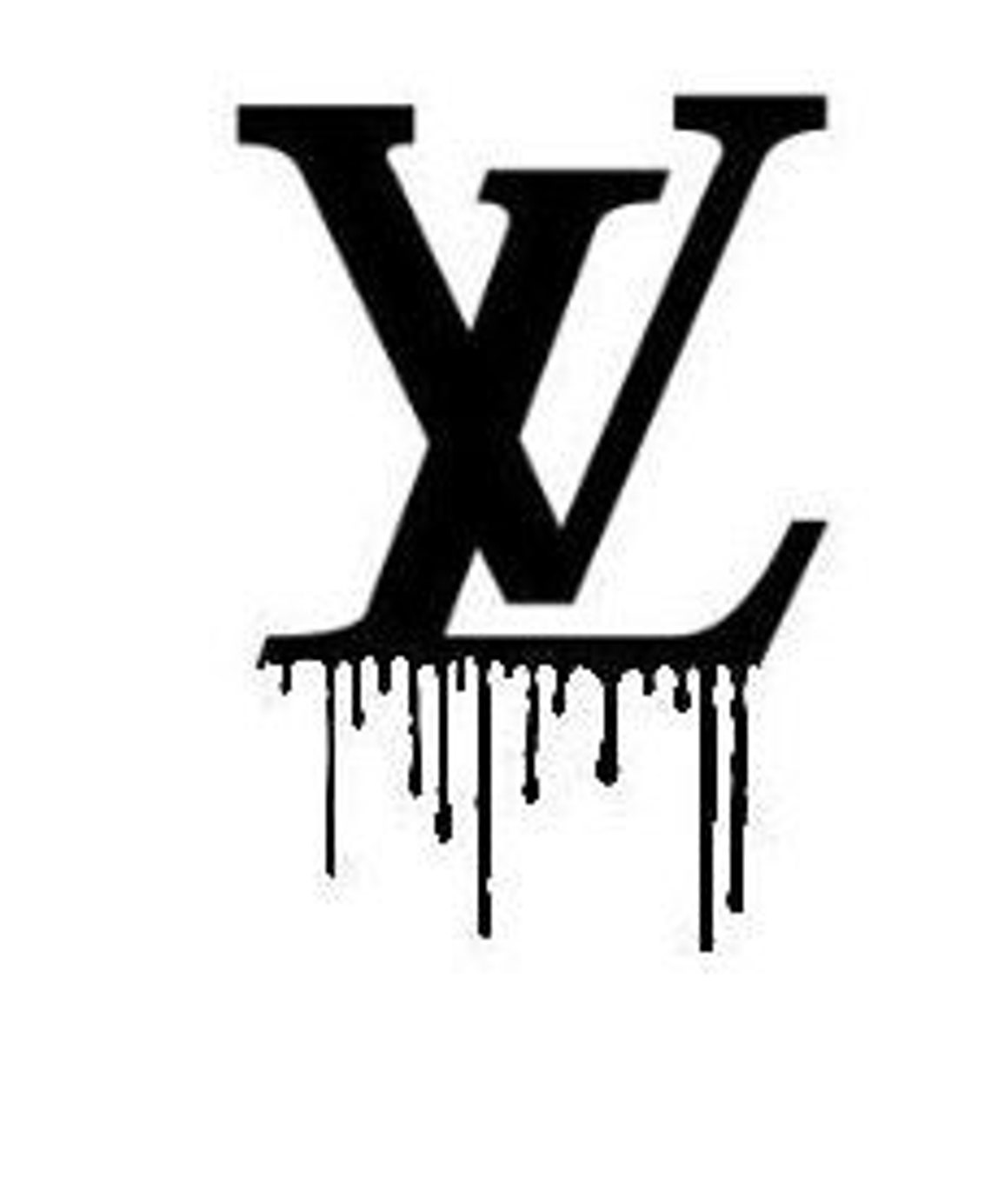 LOUIS VUITTON Inspired Drip Logo svg | Etsy