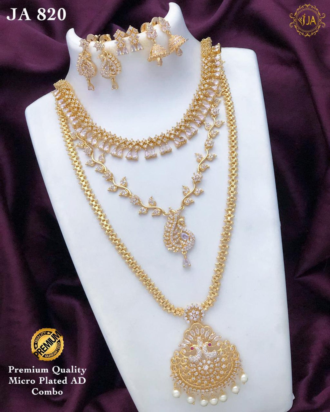 Aaram Set necklace Set Premium Quality Like Real Gold Jewelry Etsy