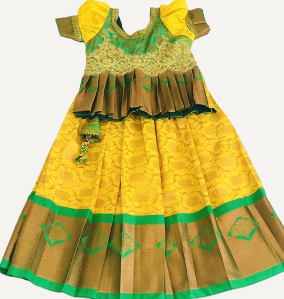 Pattu pavadai for 2 year girl sale