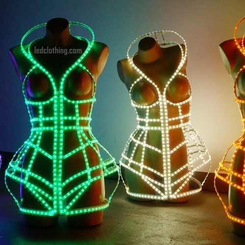 Luminous Color Dress Festival Wear Rave Outfit Dance Show - Etsy
