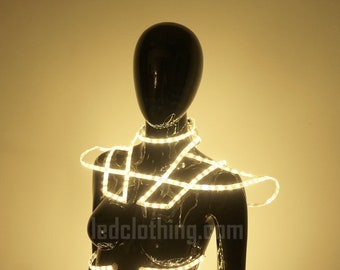Burning man Shoulder pieces with LED lights Rave outfits LED Shoulder Pad Costume LEDCLOTHING.com