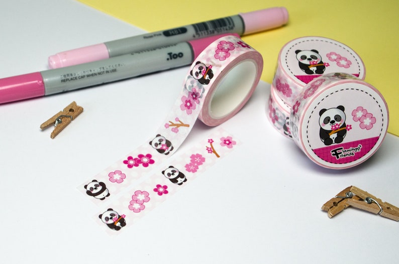 Washi Tape Panda, Sakura, Kirschblüte, Japan, Frühling, 10 m x 15 mm Bild 7