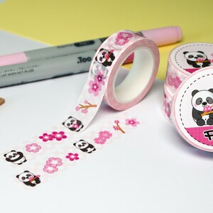 Washi Tape Panda, Sakura, Kirschblüte, Japan, Frühling, 10 m x 15 mm Bild 4