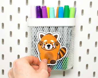 Magnet - Roter Panda | Magnet Kühlschrank, Magnet Pinnwand, 7,5 x 6,7 cm