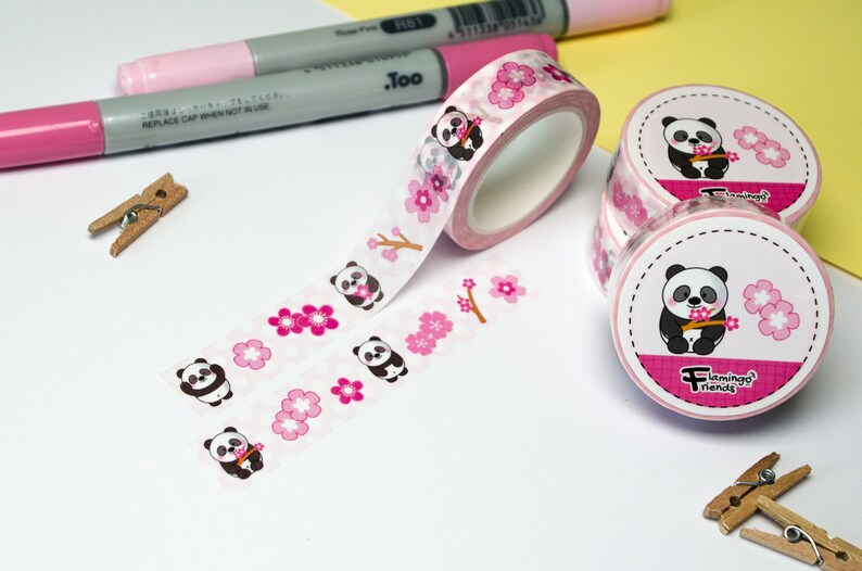 Washi Tape Panda, Sakura, Kirschblüte, Japan, Frühling, 10 m x 15 mm Bild 6