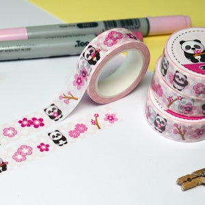 Washi Tape Panda, Sakura, Kirschblüte, Japan, Frühling, 10 m x 15 mm Bild 5