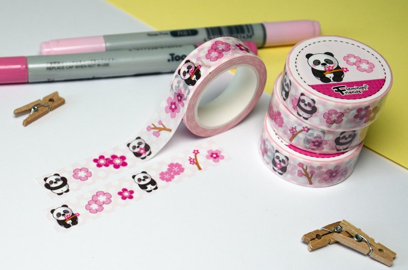 Washi Tape Panda, Sakura, Kirschblüte, Japan, Frühling, 10 m x 15 mm Bild 5