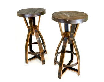 Whiskey Barrel Bar Table