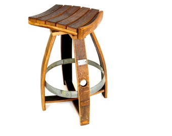 Wine Barrel Bar Stool