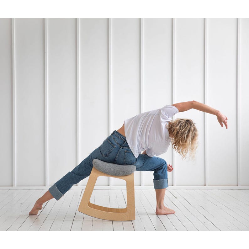 Office Chair, Desk Chair, Desk Stool, Saddle Stool, Saddle Chair, Ergonomic Chair, Office Stool, Modern Wood Chair, Ergonomic Stool - Muista image 7